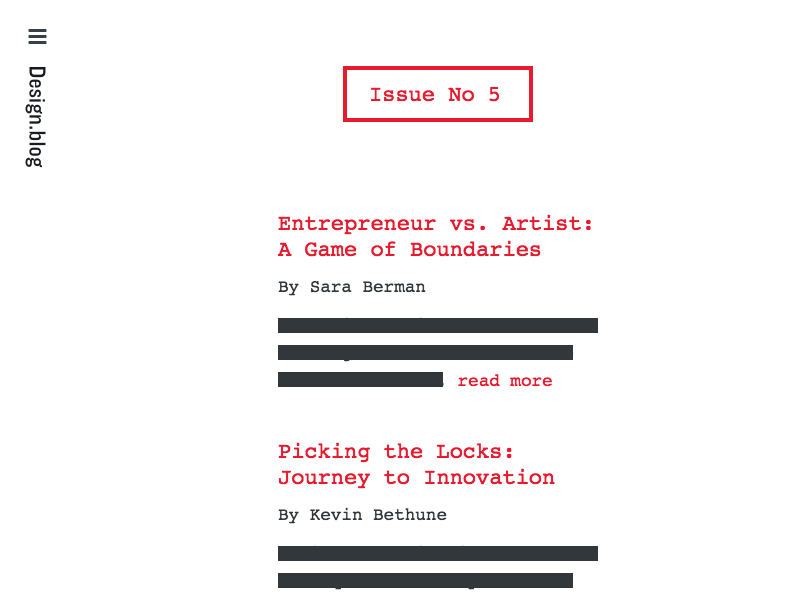 design.blog issue 5 cover